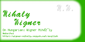 mihaly wigner business card